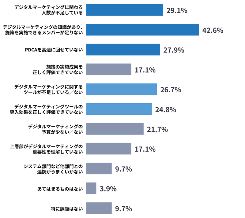 【グラフ】デジタルマーケティングの課題
